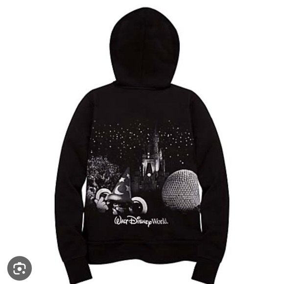 Disney Parks Glitter Icons zip up hooded sweatshirt - Picture 1 of 5
